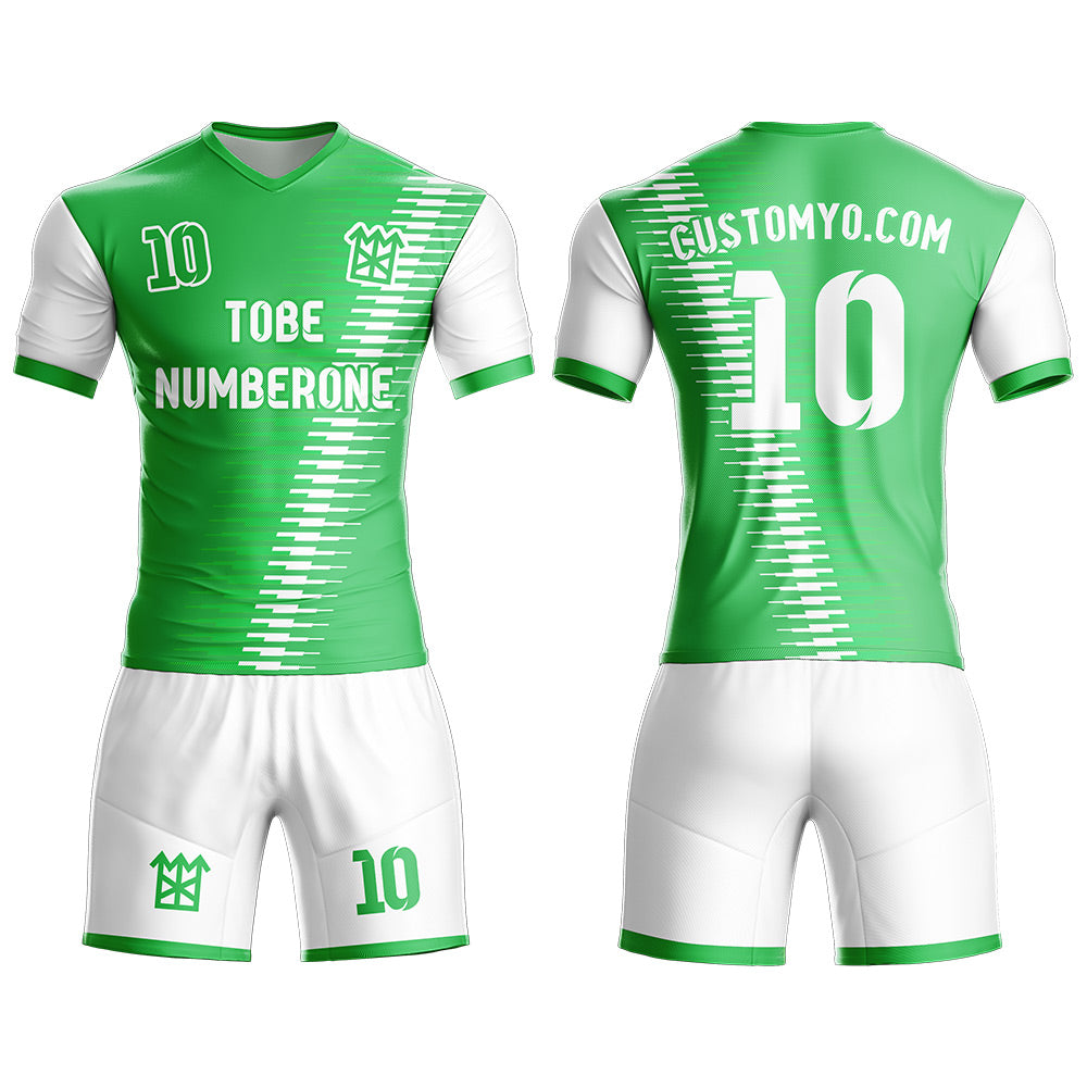 Custom 2021 design Soccer Jersey & Shorts Club Team Personalized Soccer Jersey Kits for Adult Youth add Any Name and Number Custom Football Jersey S123
