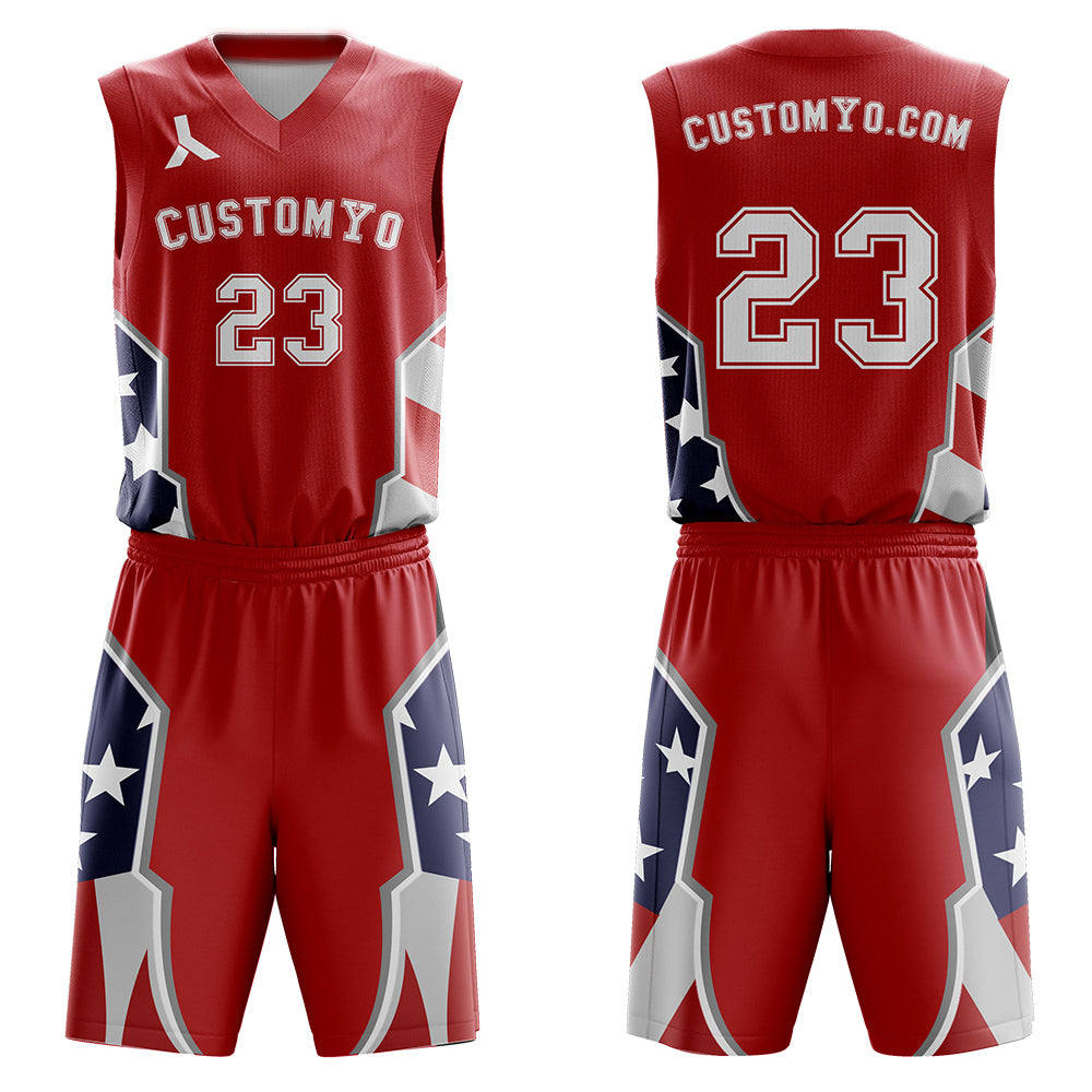 Customize High Quality basketball Team Uniforms for men youth kids team sport uniforms with your team name , logo, player and number. B014