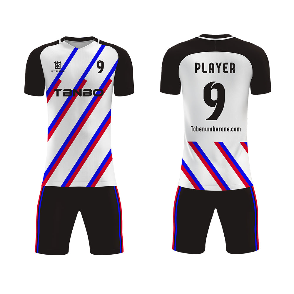 Wholesale team Football Jerseys&shorts Custom Soccer Uniforms add with name,number,logo.