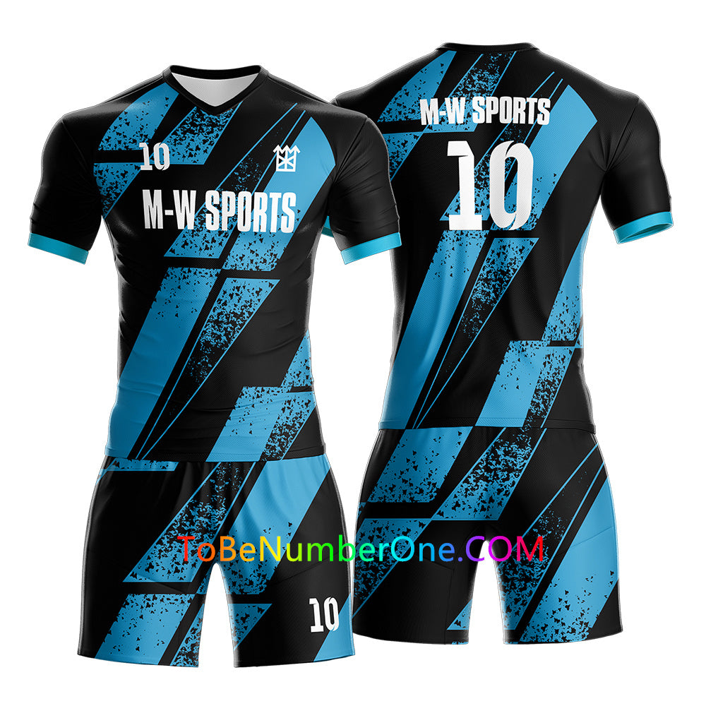 Full Sublimated Custom Soccer team uniforms with YOUR Names, Numbers ,Logo for kids/men S55