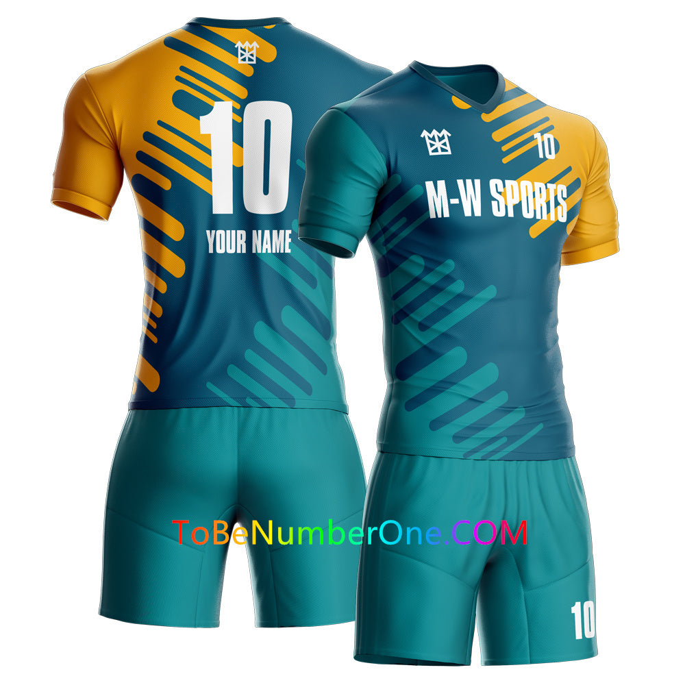 Full Sublimated Custom Soccer team uniforms with YOUR Names, Numbers ,Logo for kids/men S62
