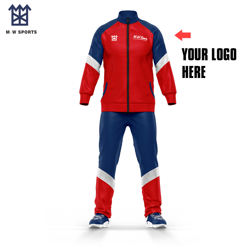 OEM Training Jogging Suits Wear Design Your Own 100% Polyester Tracksuit For Men Wholesale Sportswear