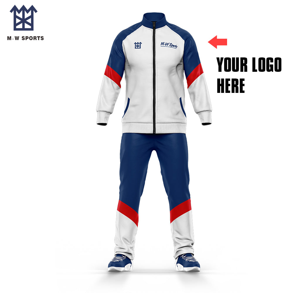OEM Training Jogging Suits Wear Design Your Own 100% Polyester Tracksuit For Men Wholesale Sportswear