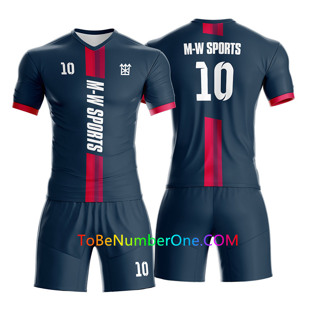 Full Sublimated Custom Soccer team uniforms with YOUR Names, Numbers ,Logo for kids/men S57