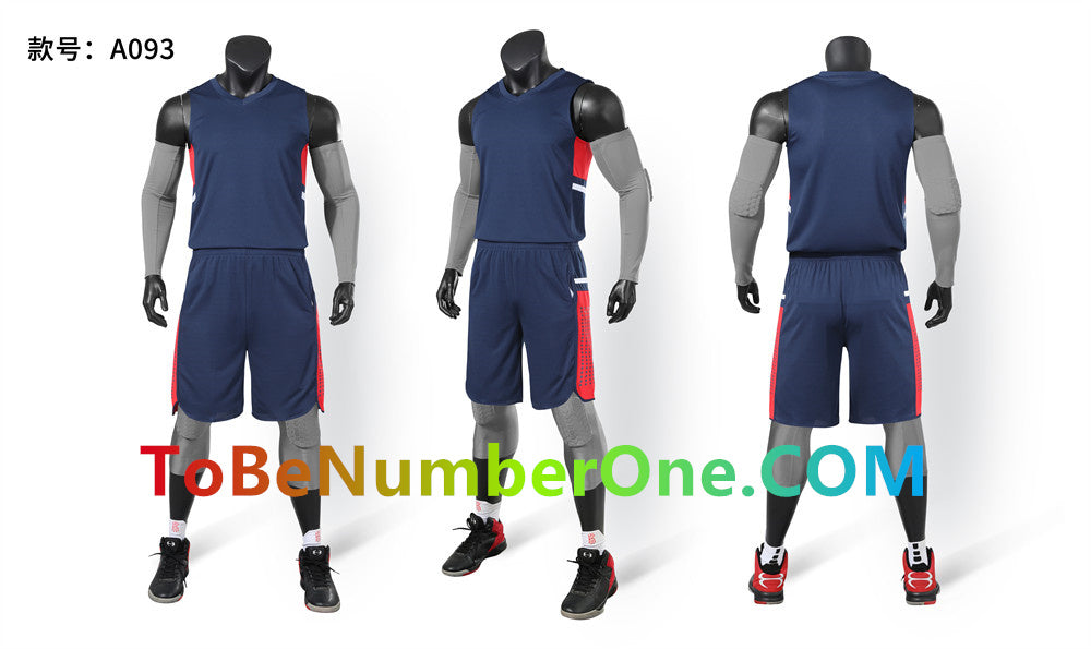 Customize instock High Quality Quick-drying basketball uniforms print with team name , player and number.  jerseys&shorts with pocket A093#