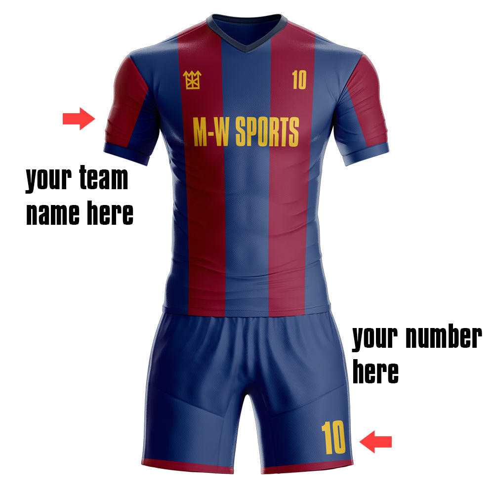 Full Sublimated Custom Soccer team uniforms with YOUR Names, Numbers ,Logo for kids/men S64