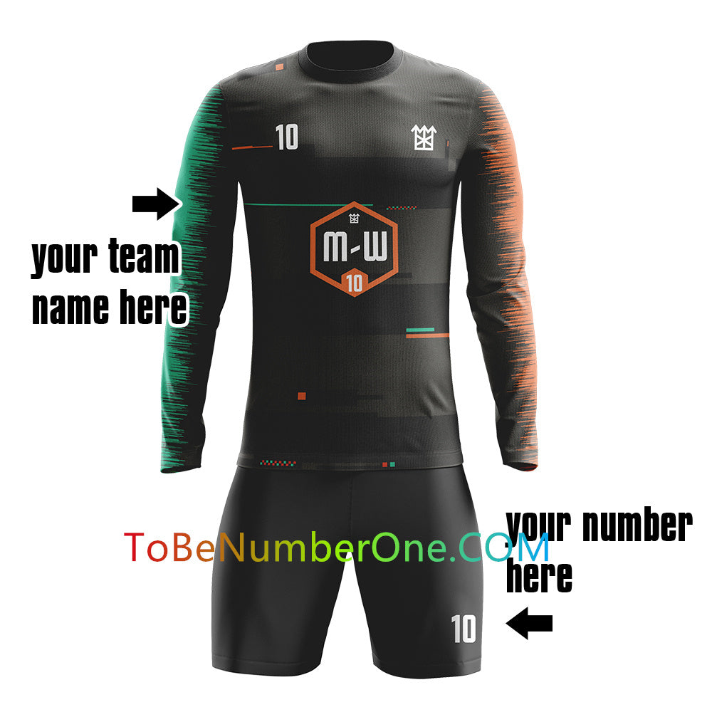 customize create your own soccer Goalkeeper jersey with your logo , name and number ,custom kids/men's jerseys&shorts GK01