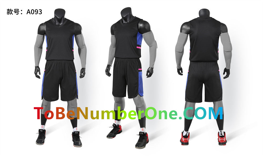 Customize instock High Quality Quick-drying basketball uniforms print with team name , player and number.  jerseys&shorts with pocket A093#