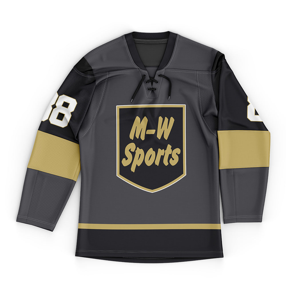 Custom Full Sublimated Ice Hockey Team Jerseys with your logo and design Names and Numbers Men&youth's grey jerseys