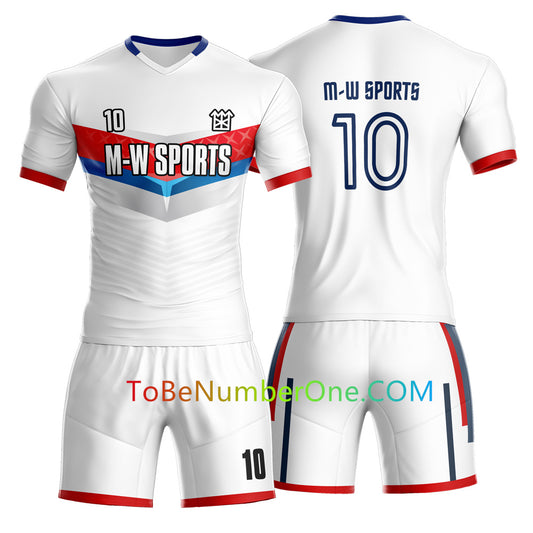 Custom Soccer Jersey & Shorts Club Team Personalized Soccer Jersey Kits for Adult Youth add Any Name and Number Custom Football Jersey S107
