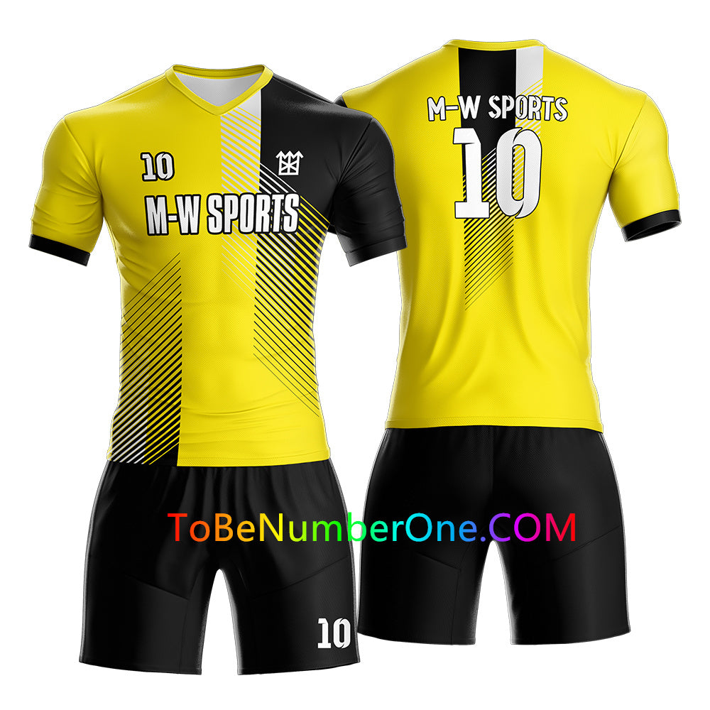 Custom Club Team Home Soccer Jersey & Shorts print your name and number,Kids and men's size S55