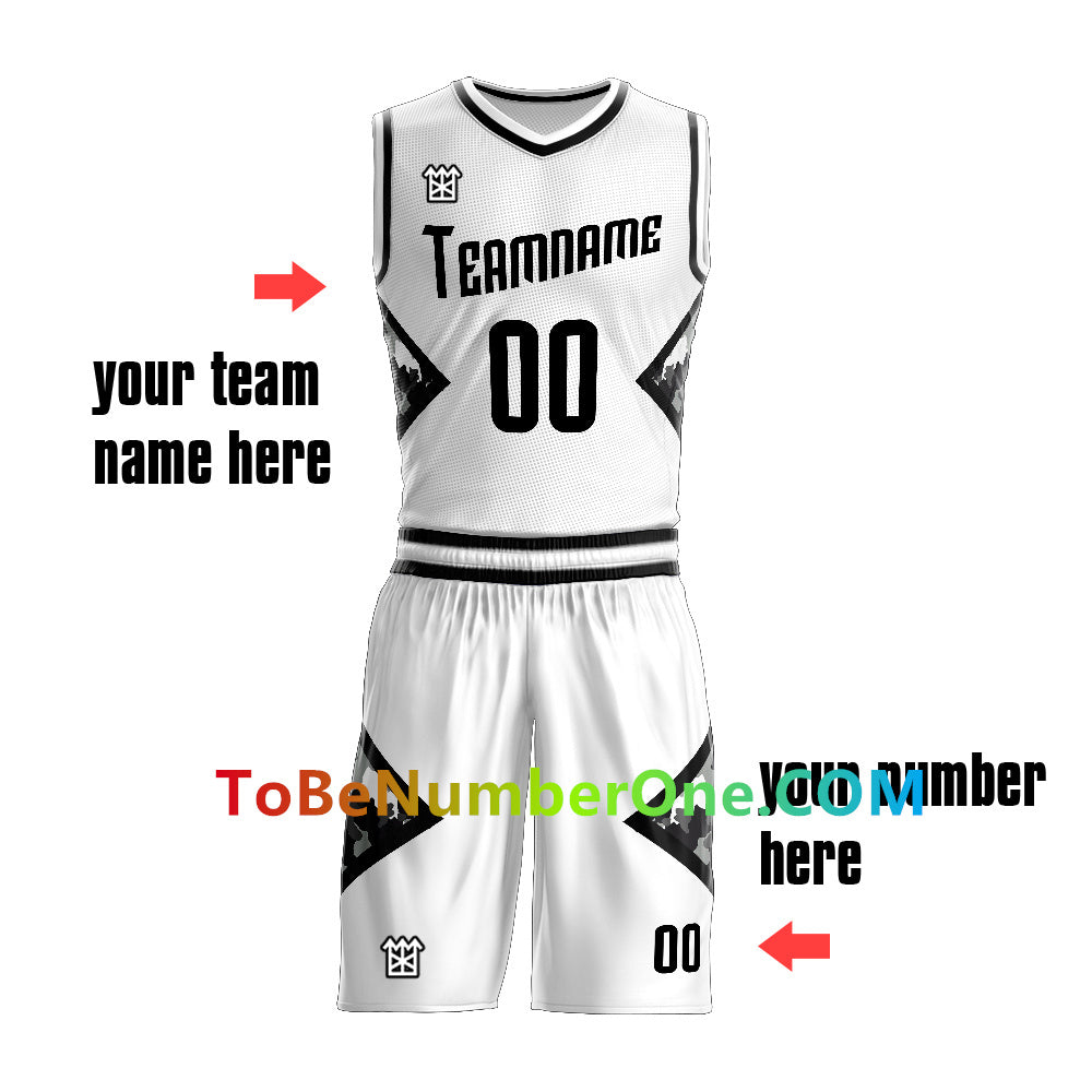 Customize High Quality basketball Team Uniforms for men youth kids team sport uniforms with your team name , logo, player and number. B023