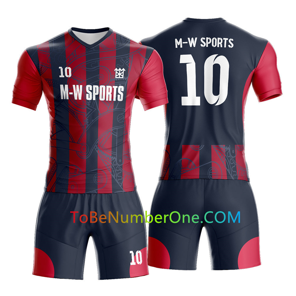 Custom Soccer Jersey & Shorts Club Team (Home and Away) Personalized Soccer Jersey Kits for Adult Youth add Any Name and Number Custom Football Jersey S105