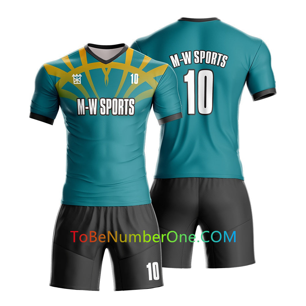 Custom Soccer Jersey & Shorts Club Team (Home and Away) Personalized Soccer Jersey Kits for Adult Youth add Any Name and Number Custom Football Jersey S95