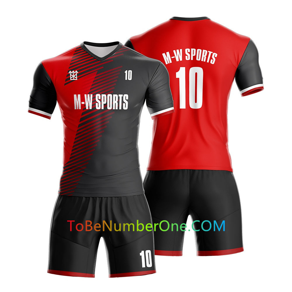 Custom Soccer Jersey & Shorts Club Team (Home and Away) Personalized Soccer Jersey Kits for Adult Youth add Any Name and Number Custom Football Jersey S90