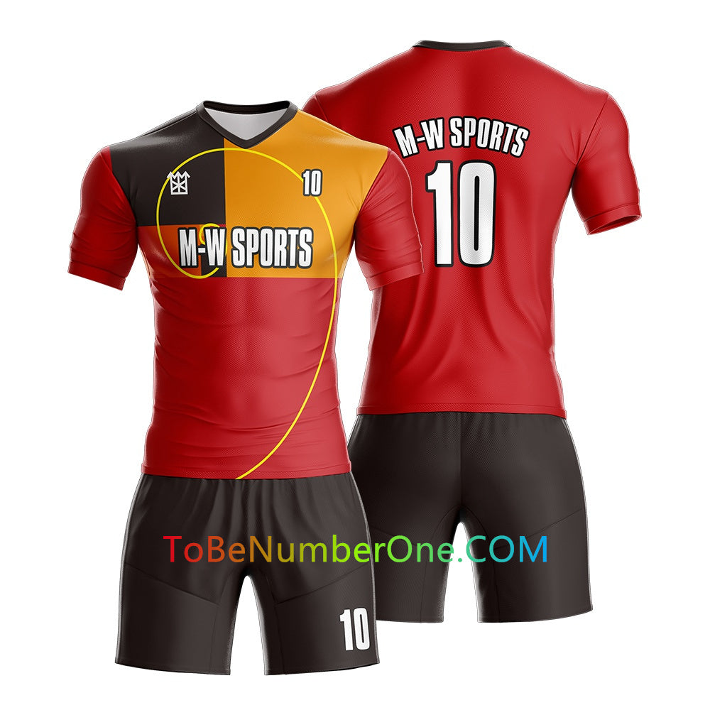 Custom Soccer Jersey & Shorts Club Team (Home and Away) Personalized Soccer Jersey Kits for Adult Youth add Any Name and Number Custom Football Jersey S93