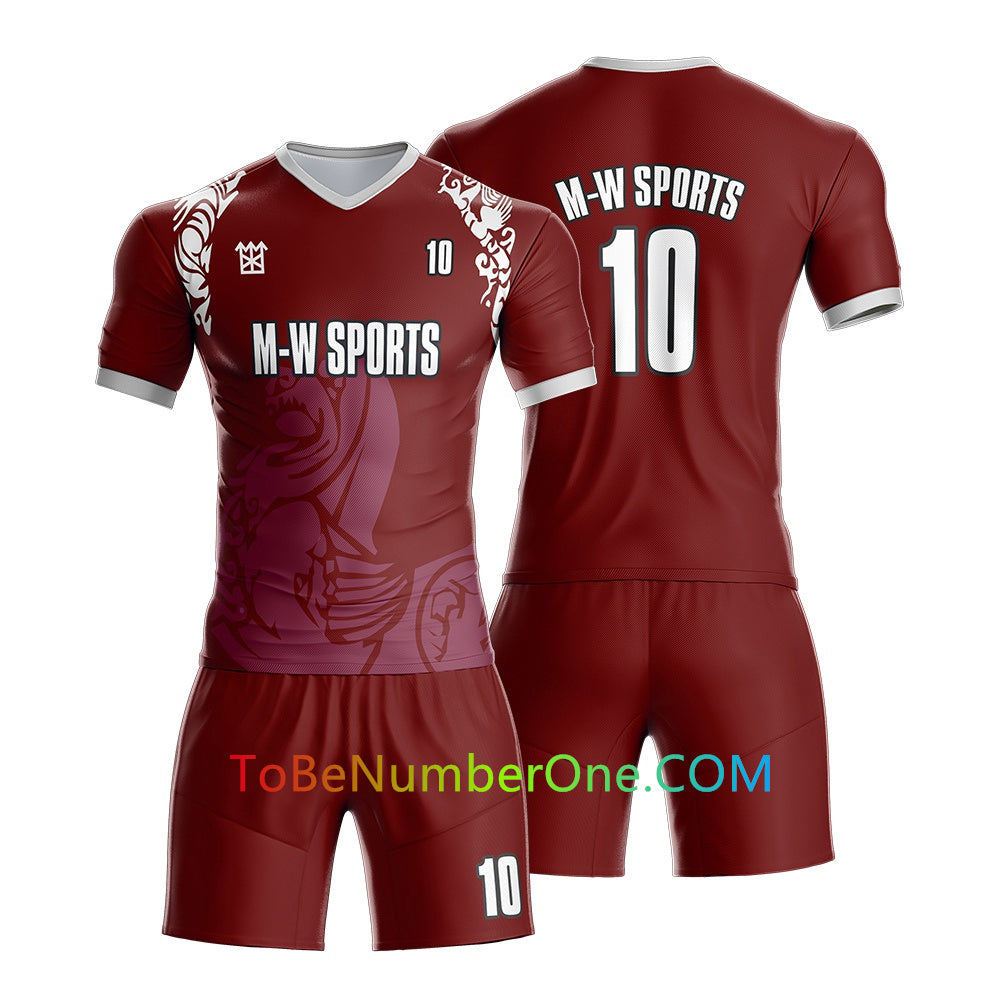 Custom Soccer Jersey & Shorts Club Team (Home and Away) Personalized Soccer Jersey Kits for Adult Youth add Any Name and Number Custom Football Jersey S94