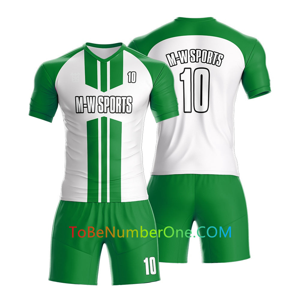 Custom Soccer Jersey & Shorts Club Team (Home and Away) Personalized Soccer Jersey Kits for Adult Youth add Any Name and Number Custom Football Jersey S96