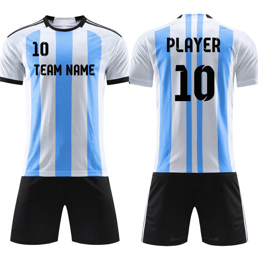 Custom 22-23 Argentina home blue Soccer blank unifroms print Any Name and Number instock Quick-drying uniforms S310