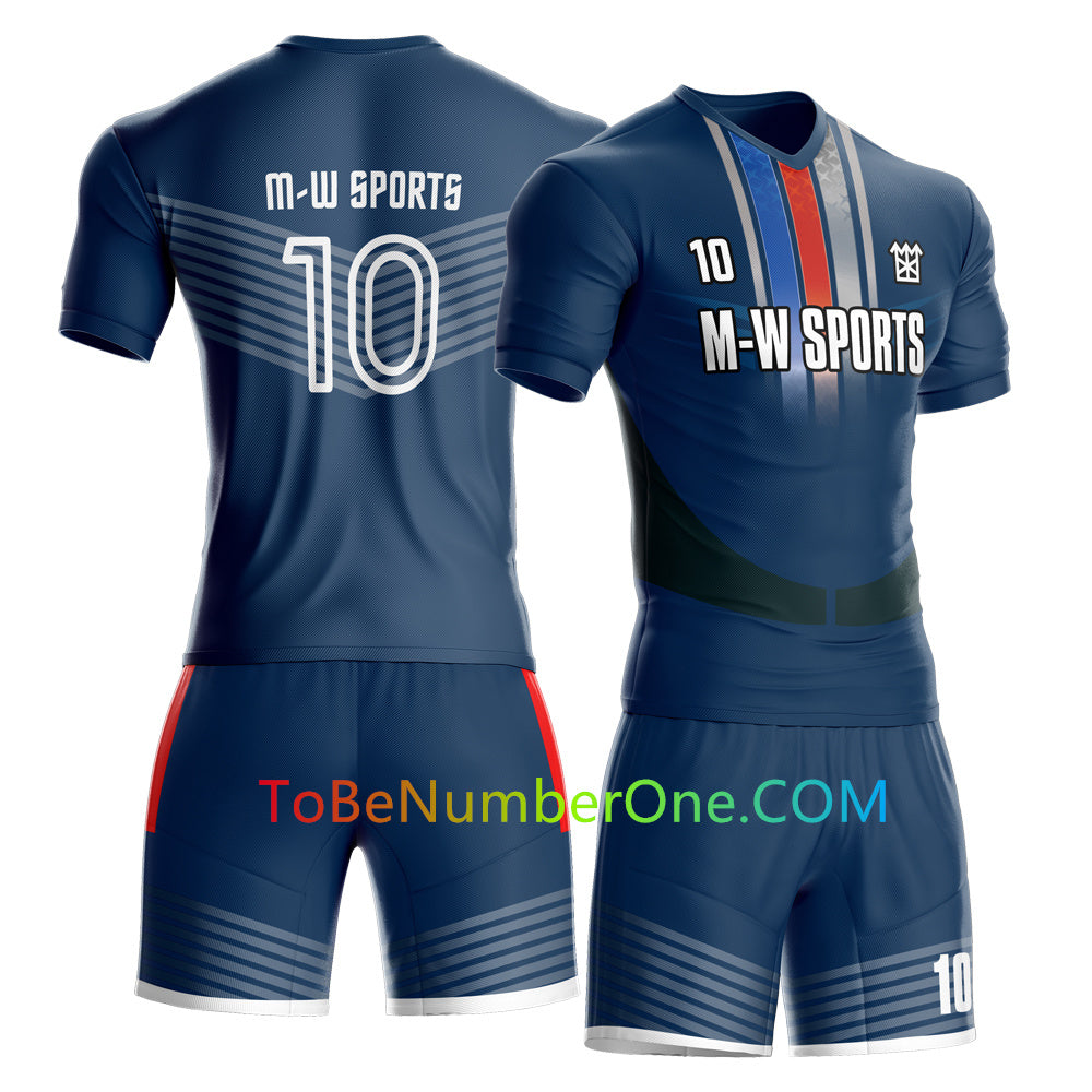 Custom Soccer Jersey & Shorts Club Team Personalized Soccer Jersey Kits for Adult Youth add Any Name and Number Custom Football Jersey S108