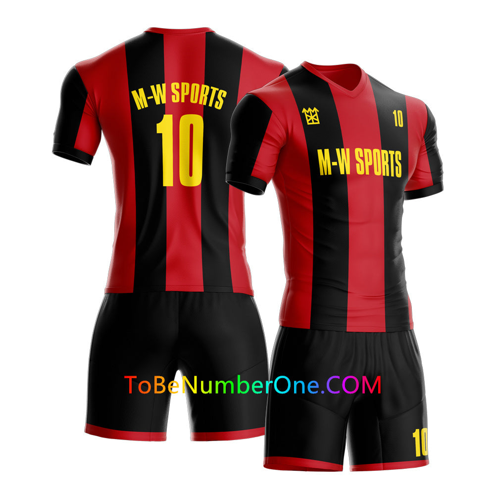 Full Sublimated Custom Soccer team uniforms with YOUR Names, Numbers ,Logo for kids/men S64
