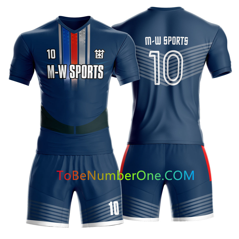 Custom Soccer Jersey & Shorts Club Team Personalized Soccer Jersey Kits for Adult Youth add Any Name and Number Custom Football Jersey S108