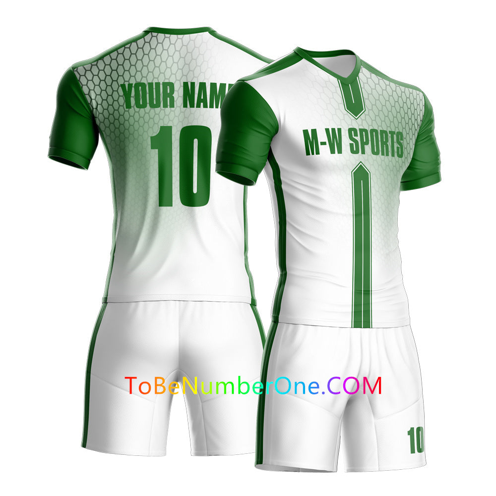 Full Sublimated Custom Soccer team uniforms with YOUR Names, Numbers ,Logo for kids/men S60
