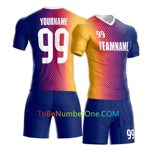 Custom Soccer Jersey & Shorts Club Team Personalized Soccer Jersey Kits for Adult Youth add Any Name and Number Custom Football Jersey S131