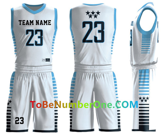 Custom Full Sublimated Basketball Set Tops and shorts - Make Your OWN Jersey - Personalized Team Uniforms B034