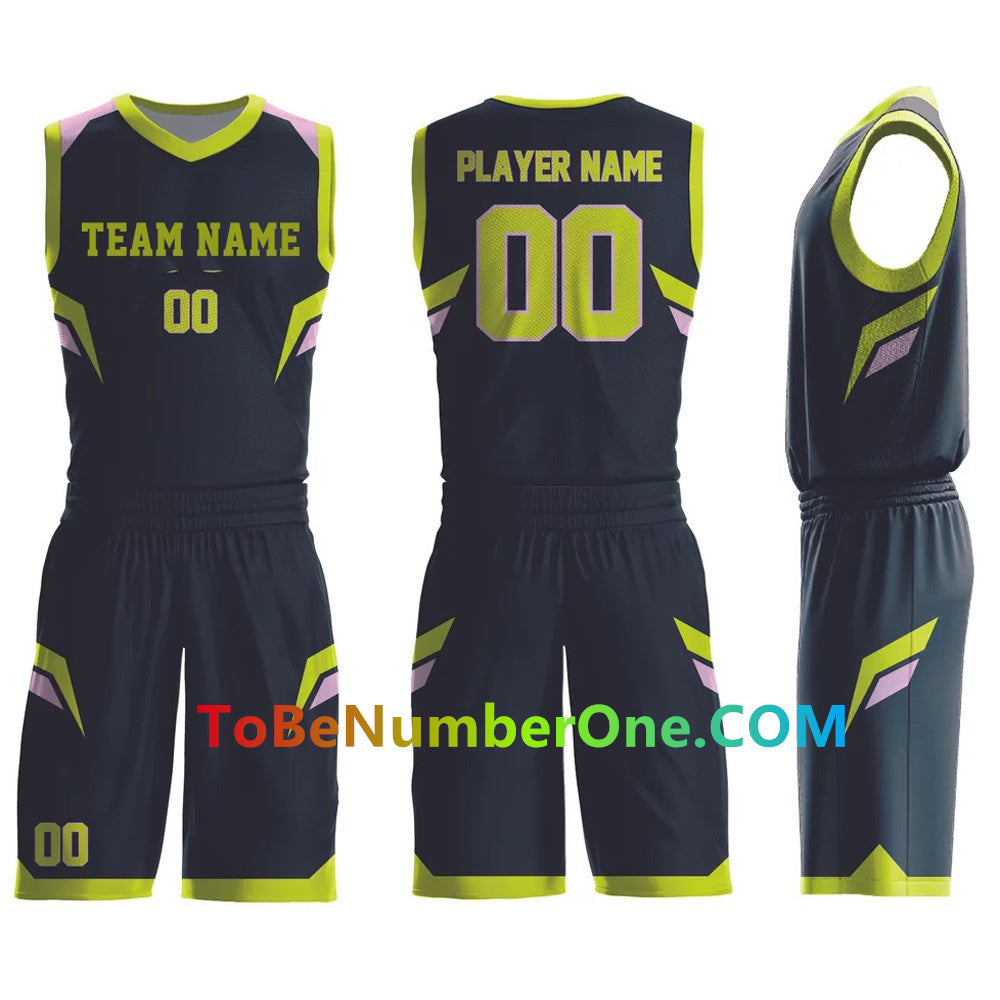 Customize High Quality basketball Team Uniforms for men youth kids team sport uniforms with your team name , logo, player and number. B034