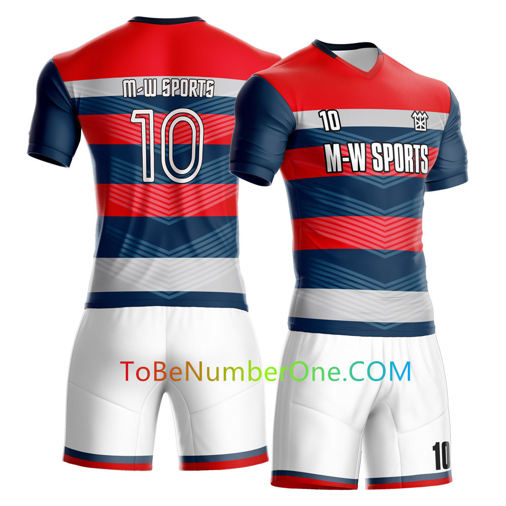 Custom Soccer Jersey & Shorts Club Team Personalized Soccer Jersey Kits for Adult Youth add Any Name and Number Custom Football Jersey S109