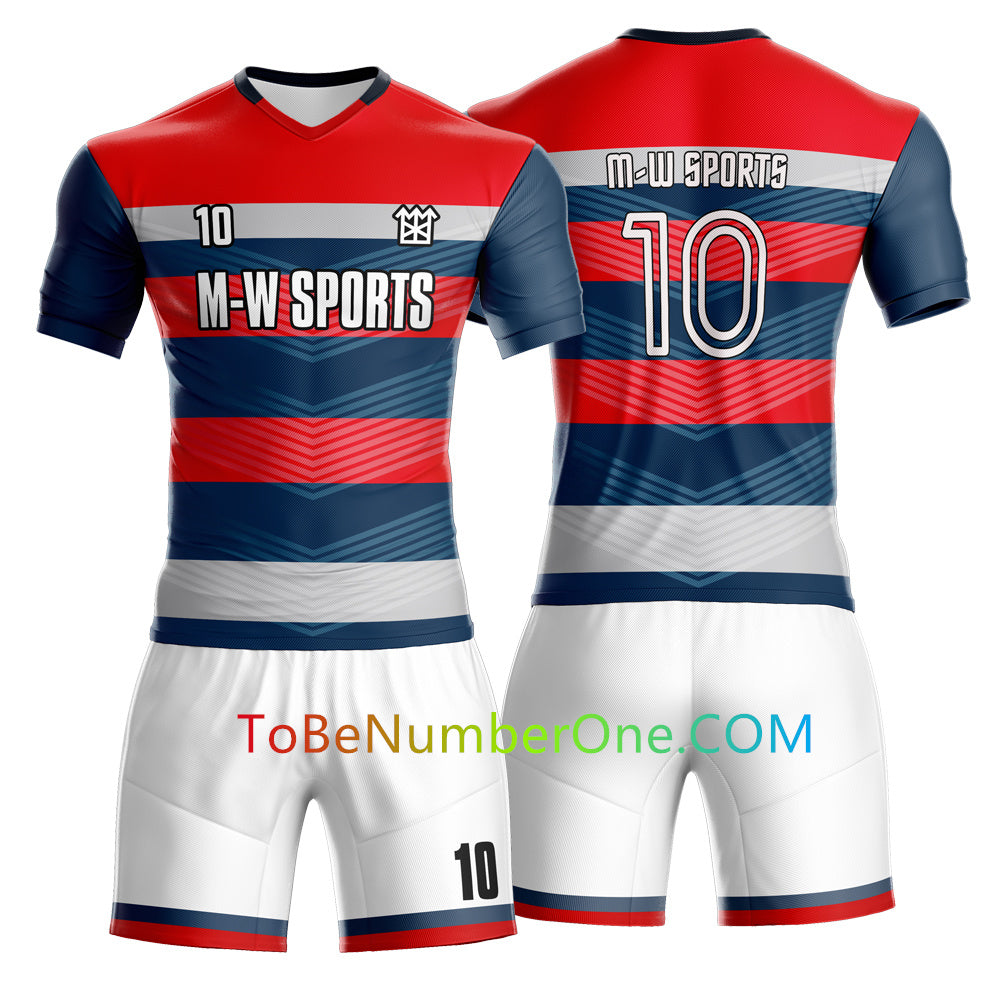Custom Soccer Jersey & Shorts Club Team Personalized Soccer Jersey Kits for Adult Youth add Any Name and Number Custom Football Jersey S109