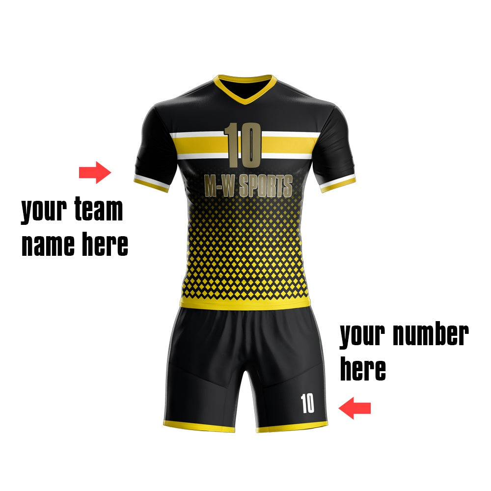 Custom Club Team Soccer Jersey & Shorts add your name and number,Kids and men's size