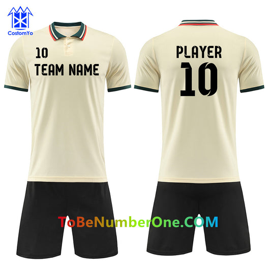 Customize Football POLO jerseys & shorts print Any Name and Number instock uniforms S143