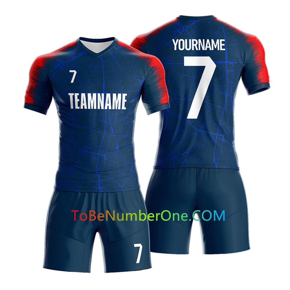 Custom Soccer Jersey & Shorts Club Team Personalized Soccer Jersey Kits for Adult Youth add Any Name and Number Custom Football Jersey S132