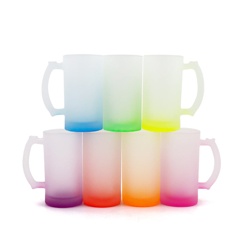 Sublimation Frosted Glasss Beer Mug , Custom Mugs with Your Own LOGO