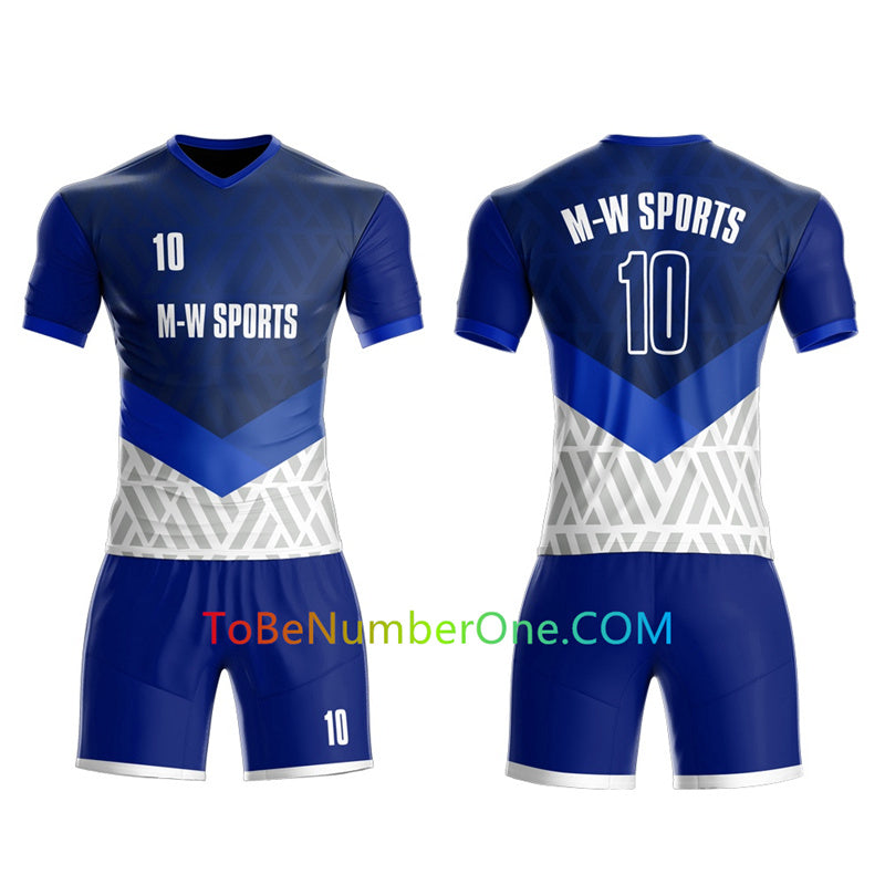 Custom Soccer Jersey Gradient with Shorts Printed Name Number Sports Training Large Size Uniforms for Men/Kids