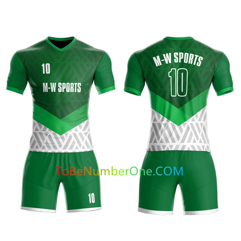 Custom Soccer Jersey Gradient with Shorts Printed Name Number Sports Training Large Size Uniforms for Men/Kids