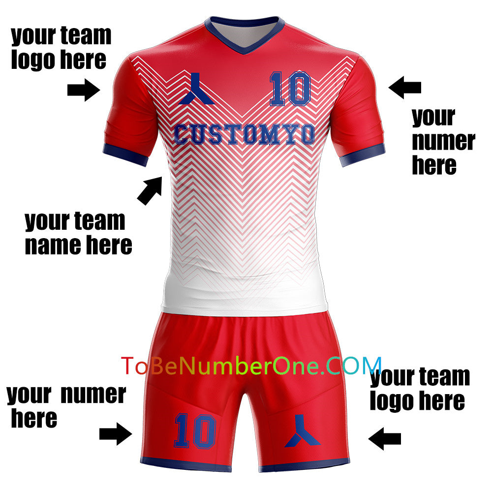 Custom new design Soccer Jersey & Shorts Club Team Personalized Soccer Jersey Kits for Adult Youth add Any Name and Number Custom Football Jersey S114