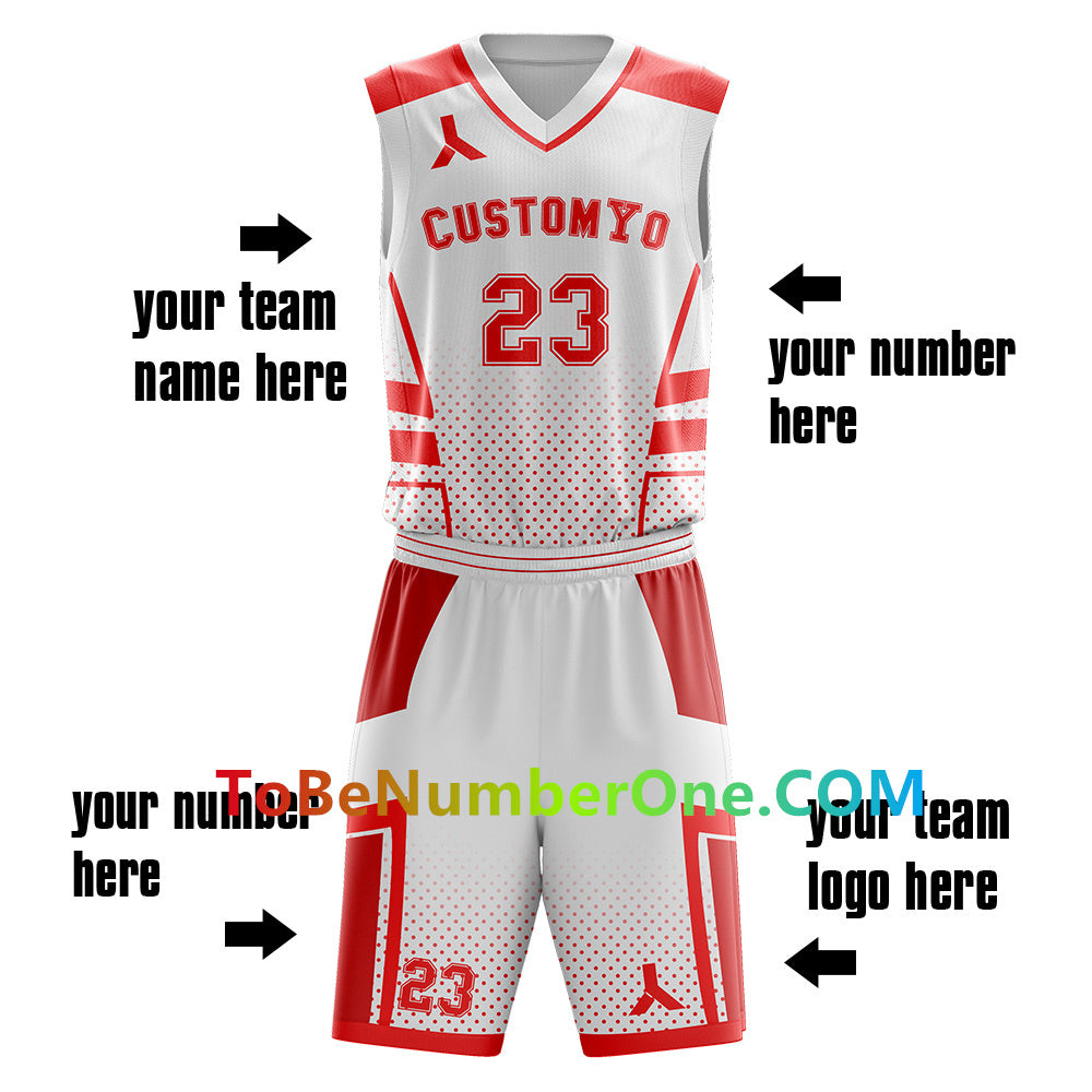 Customize High Quality basketball Team Uniforms for men youth kids team sport uniforms with your team name , logo, player and number. B037