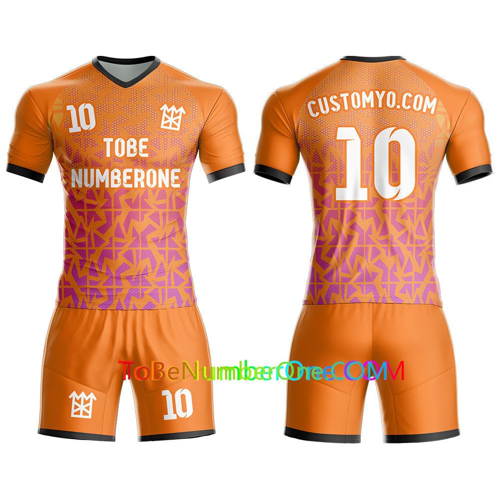 Custom Bi-color design Soccer Jersey & Shorts Club Team Personalized Soccer Jersey Kits for Adult Youth add Any Name and Number Custom Football Jersey S118