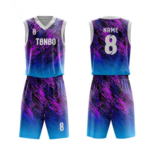 Customize High Quality basketball Team Uniforms for men youth kids team sport uniforms with your team name , logo, player and number. B045