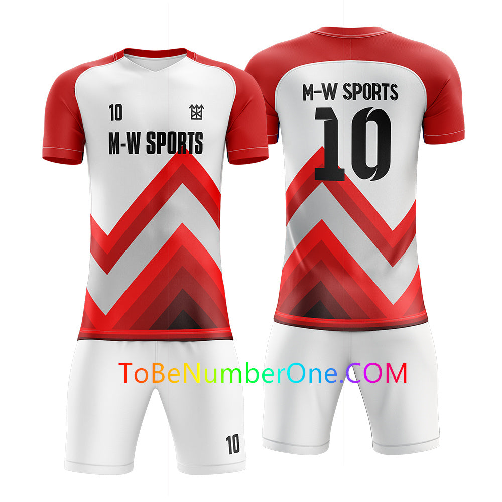 Custom Mountain concept Soccer Jersey & Shorts print your name,logo and number, Kids and men's size uniforms S60