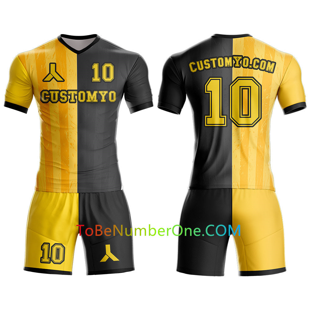 Custom Bi-color design Soccer Jersey & Shorts Club Team Personalized Soccer Jersey Kits for Adult Youth add Any Name and Number Custom Football Jersey S112