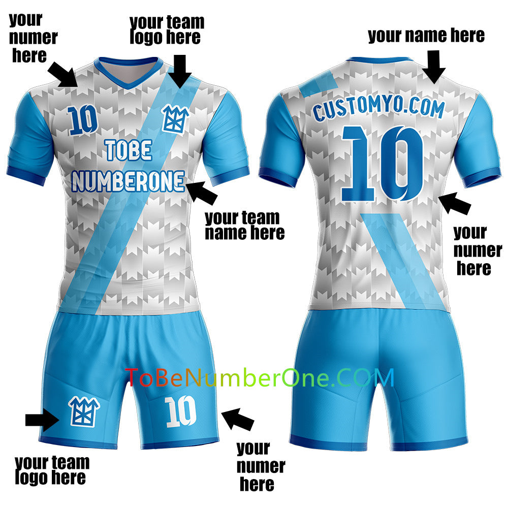 Custom new design Soccer Jersey & Shorts Club Team Personalized Soccer Jersey Kits for Adult Youth add Any Name and Number Custom Football Jersey S122