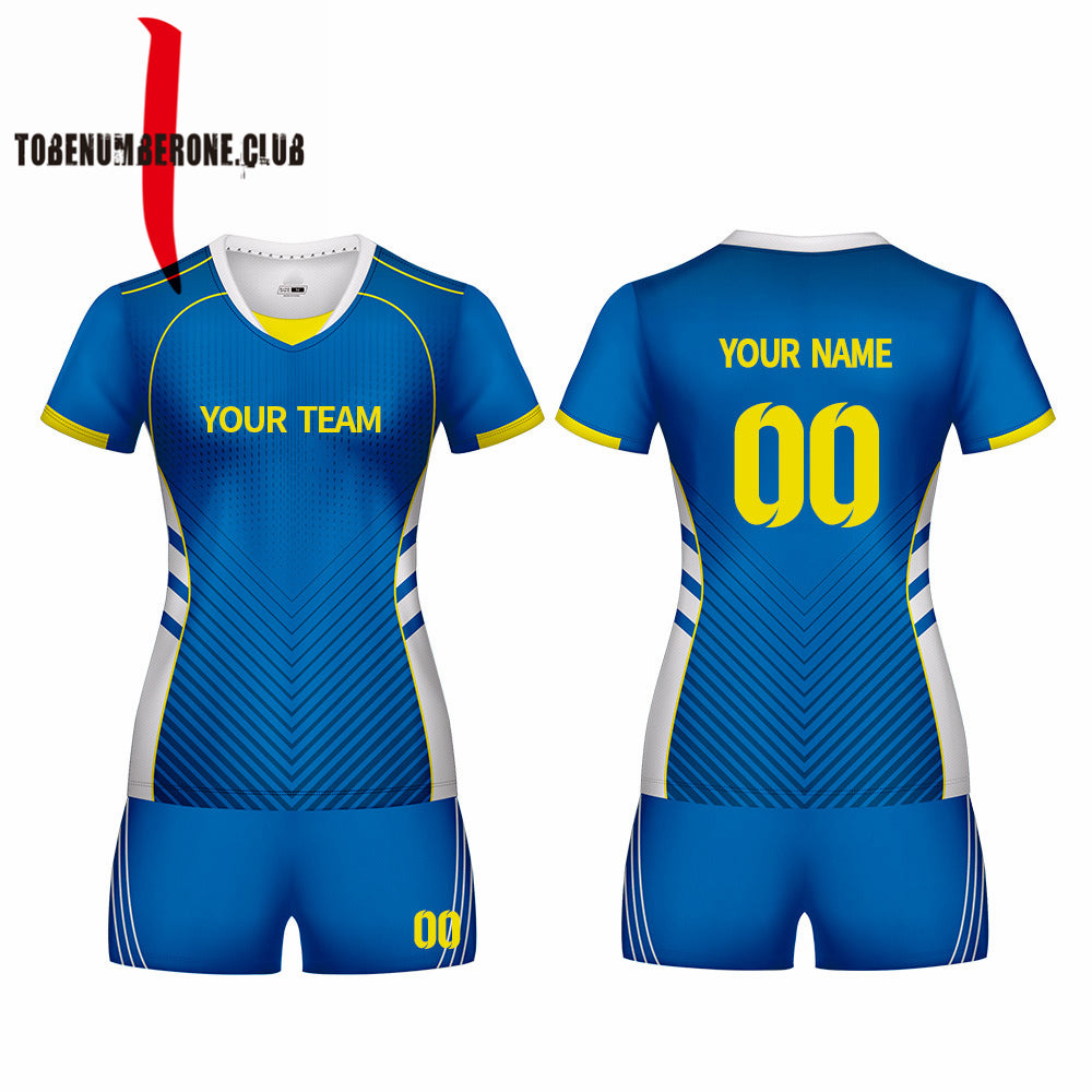 Custom volleyball team jerseys & shorts for men women design add with your team logo, player name and number.