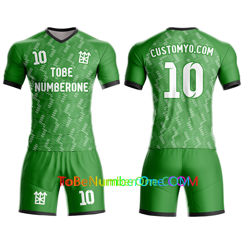 Custom Bi-color design Soccer Jersey & Shorts Club Team Personalized Soccer Jersey Kits for Adult Youth add Any Name and Number Custom Football Jersey S115