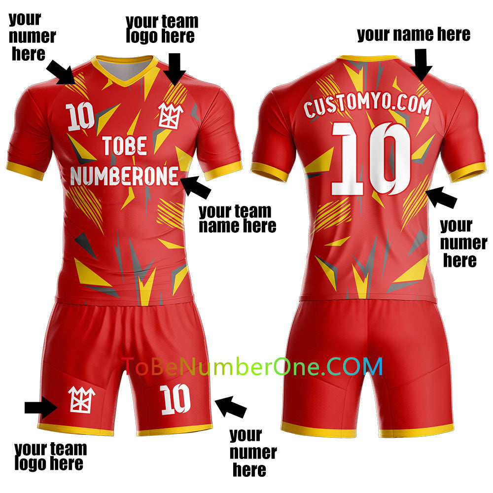 Custom team Soccer Jersey Club Team Personalized Soccer Jersey Kits for Adult Youth add Any Name and Number Custom Football Jersey S126