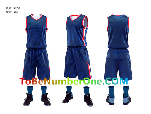 Customize instock High Quality Quick-drying basketball uniforms print with team name , player and number.  jerseys&shorts with pocket 230#print with team name , player and number.