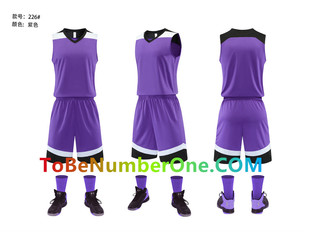 Customize instock High Quality Quick-drying basketball jerseys&shorts with pocket 226# print with team name , player and number.